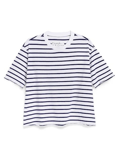 Perry NYC Crewneck Tee Navy/Wht stripe