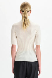Ribbed Short Sleeve Knit