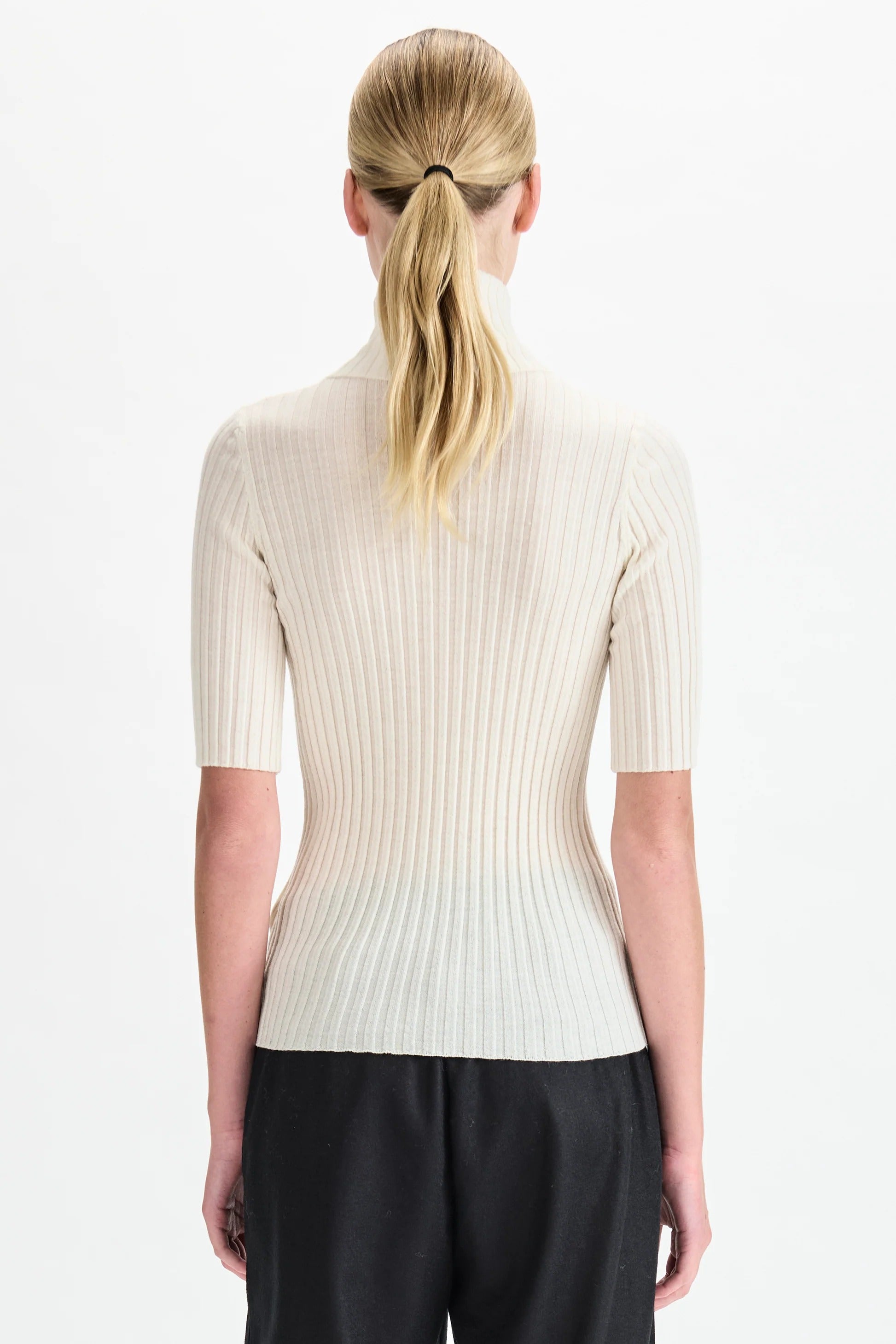 Ribbed Short Sleeve Knit