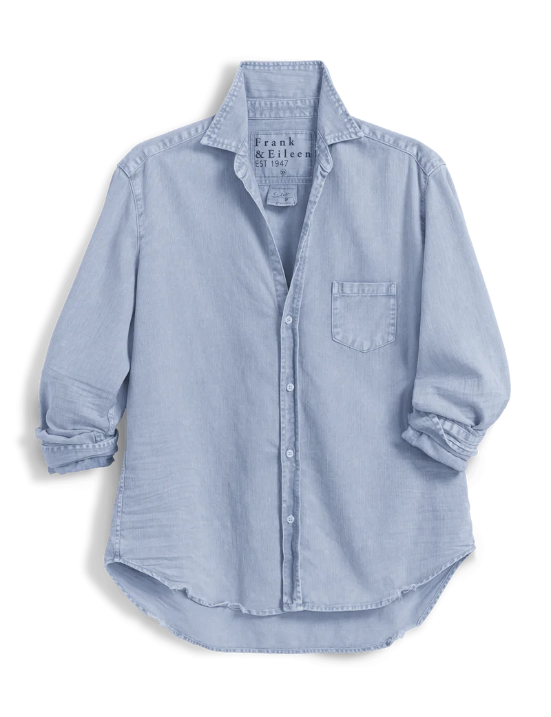 Eileen Relaxed Button-Up Shirt Blue