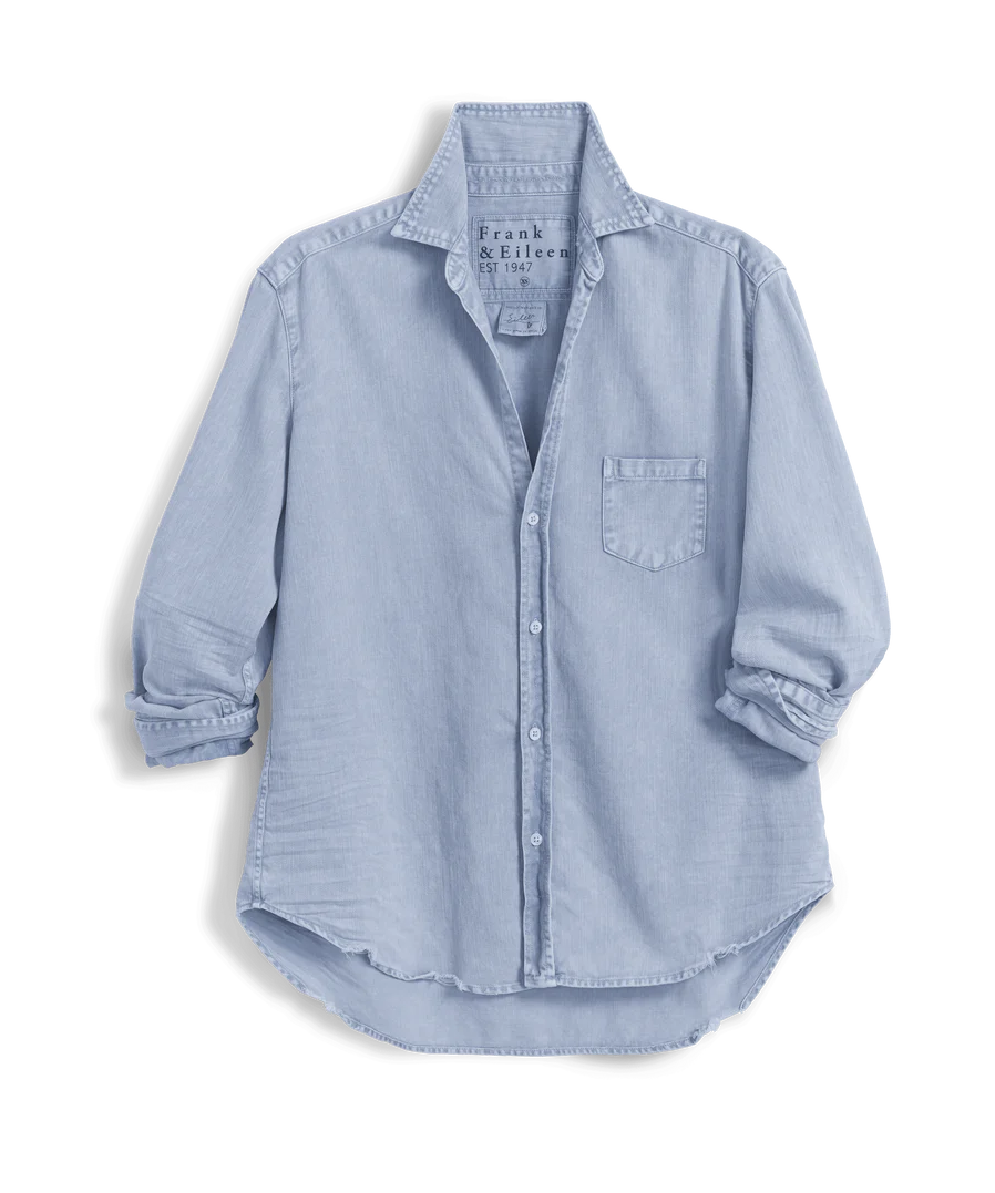 Frank & Eileen Eileen Sweatshirt Button-Up Shirt Blue