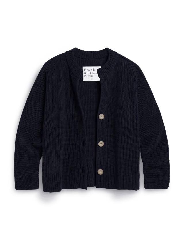 Montecito Crew Neck Cardigan Marine