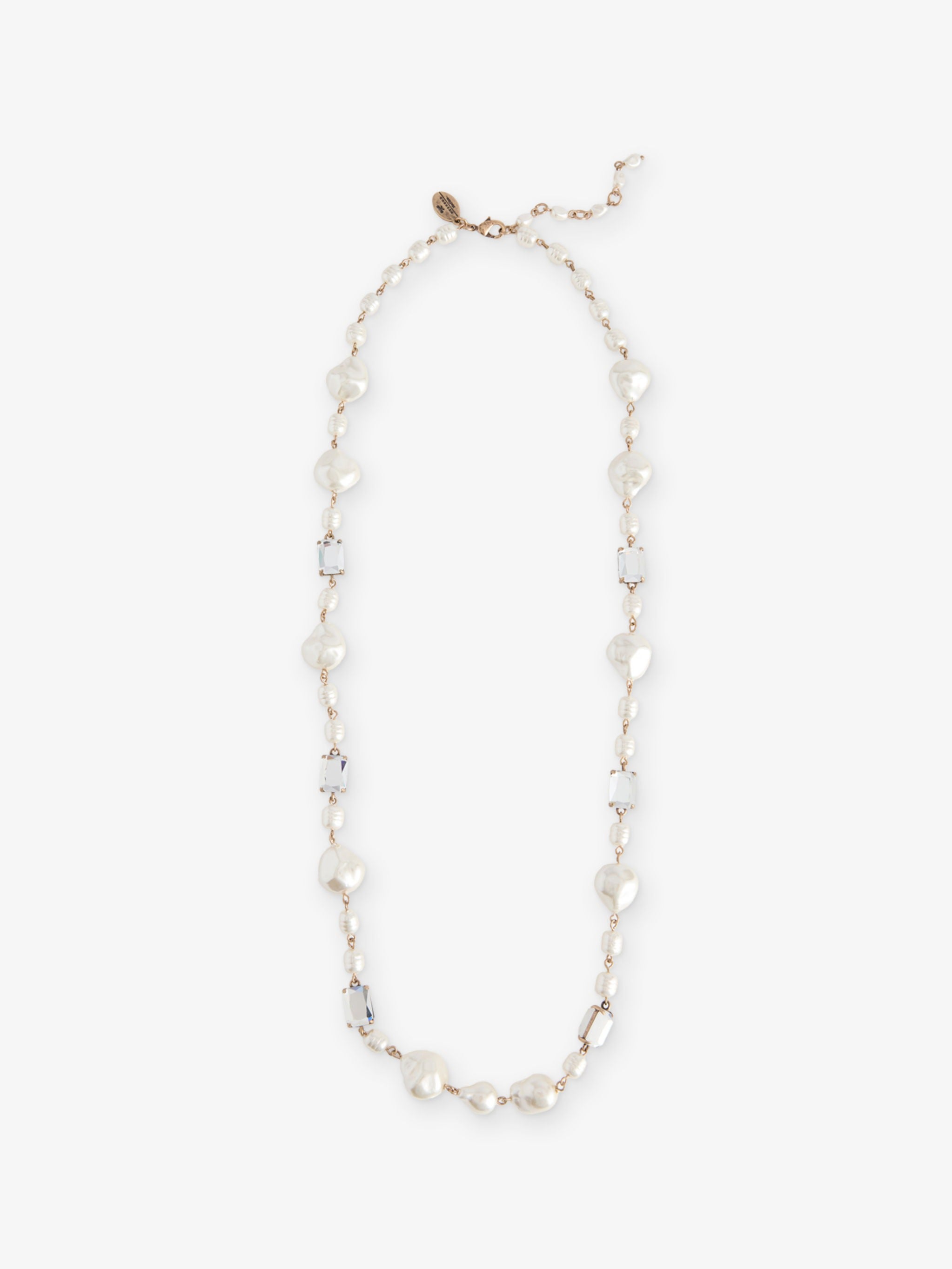 Creso Ivory Metal & Glass Necklace