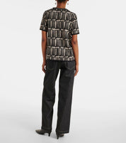 Ramo Top Black & Cream Print