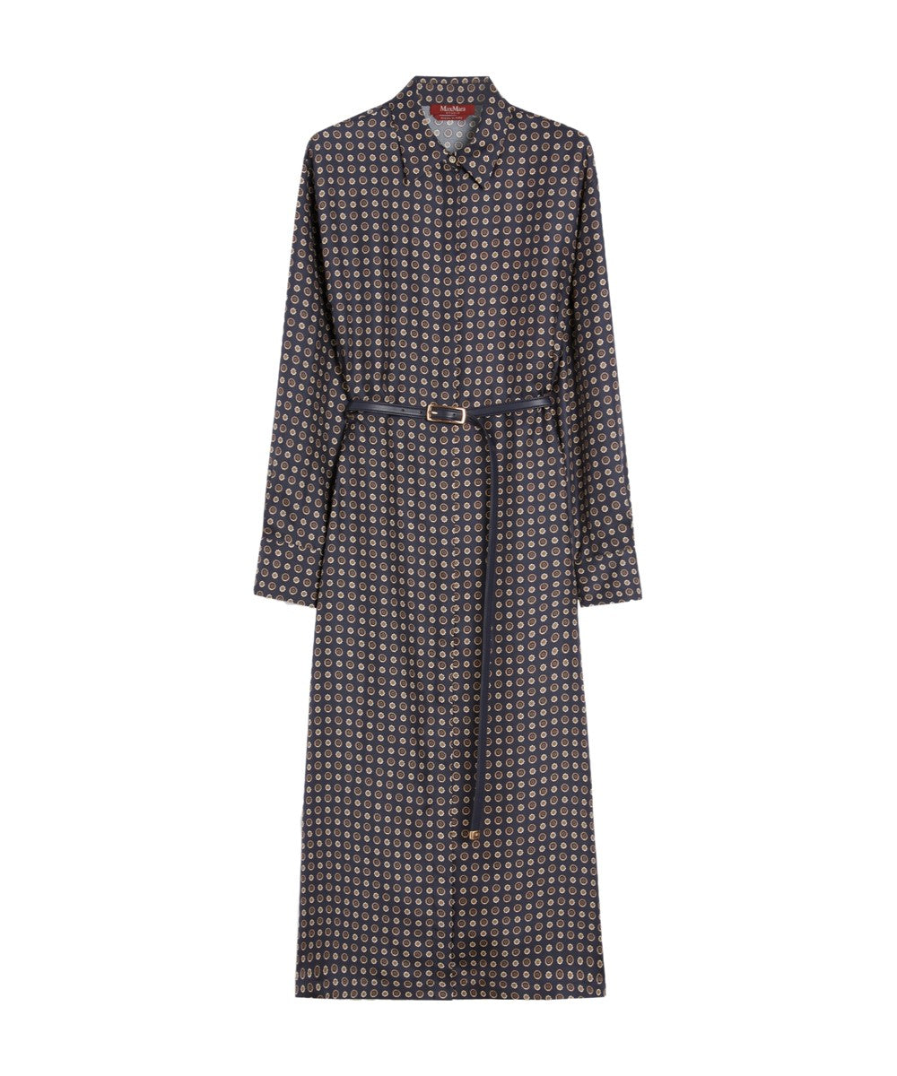 Studio Max Mara Mister Print Dress Navy