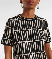 Ramo Top Black & Cream Print