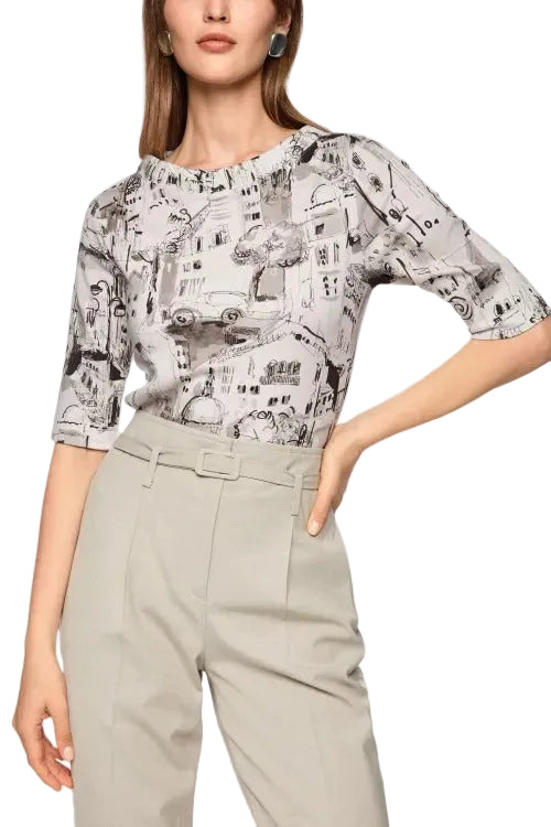 T-Shirt With City Motif Smoke