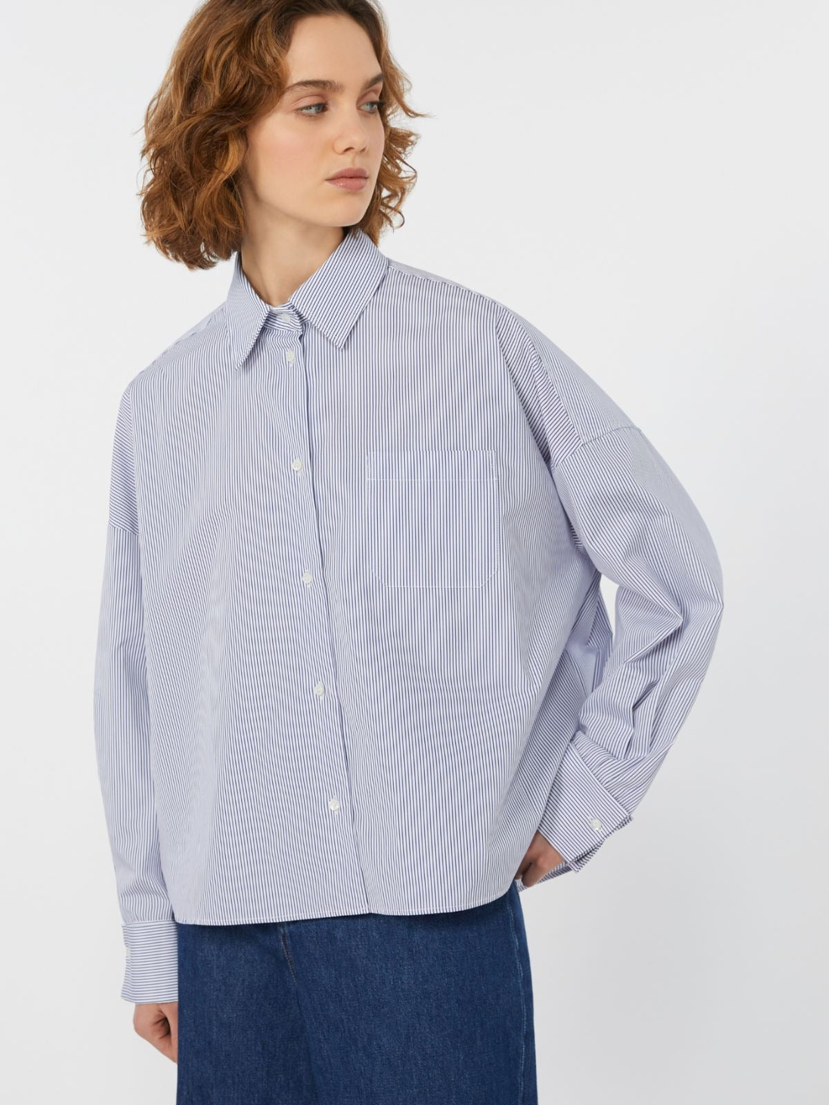 Arturo Stripe Oversize Cotton Poplin Shirt