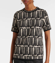 Ramo Top Black & Cream Print