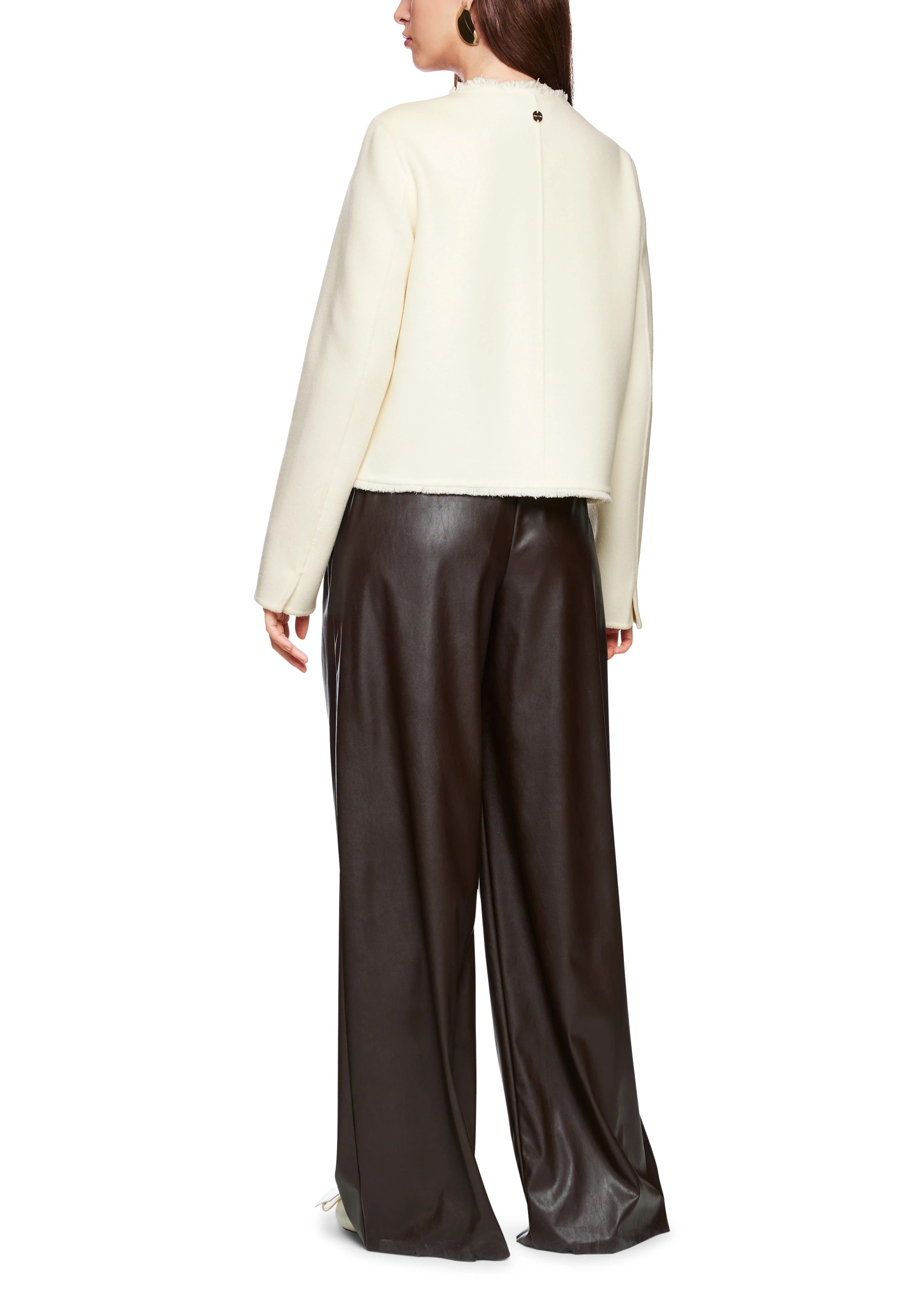 Jacket With Patch Pockets Bright Ecru