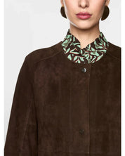 Suede Coat Dark Wood