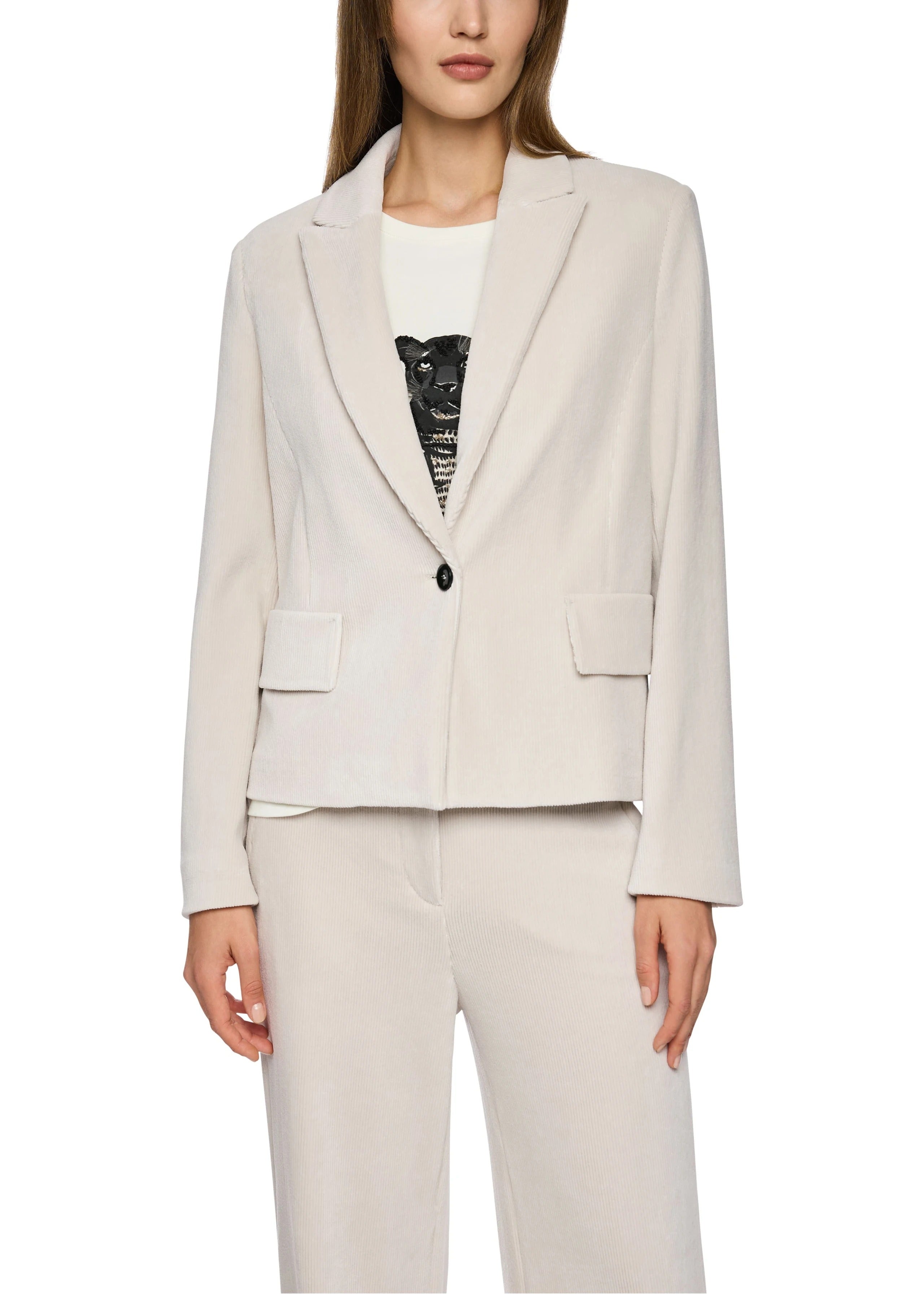 Smoke Cord Blazer In Cotton Blend