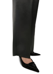 Wasco Satin Trousers Wide-Cut Black