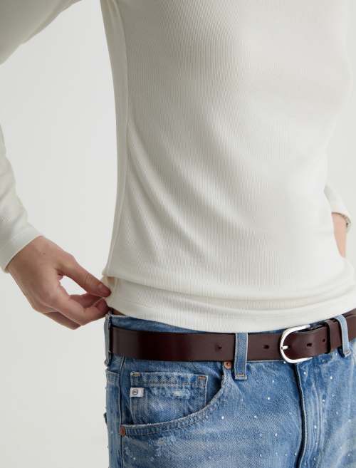 Julia Long-Sleeve Top Heather Powder