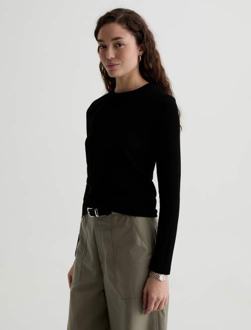 Julia Long-Sleeve Top Super Black