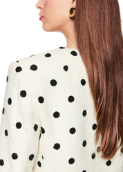 Cropped Jacket Polka Dot