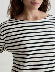 Annie Long-Sleeve Top Blue / White Stripe