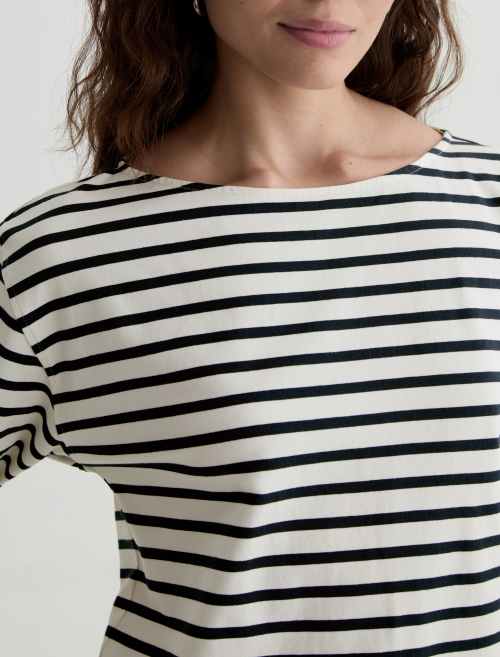 Annie Long-Sleeve Top Blue / White Stripe