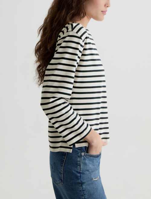 Annie Long-Sleeve Top Blue / White Stripe