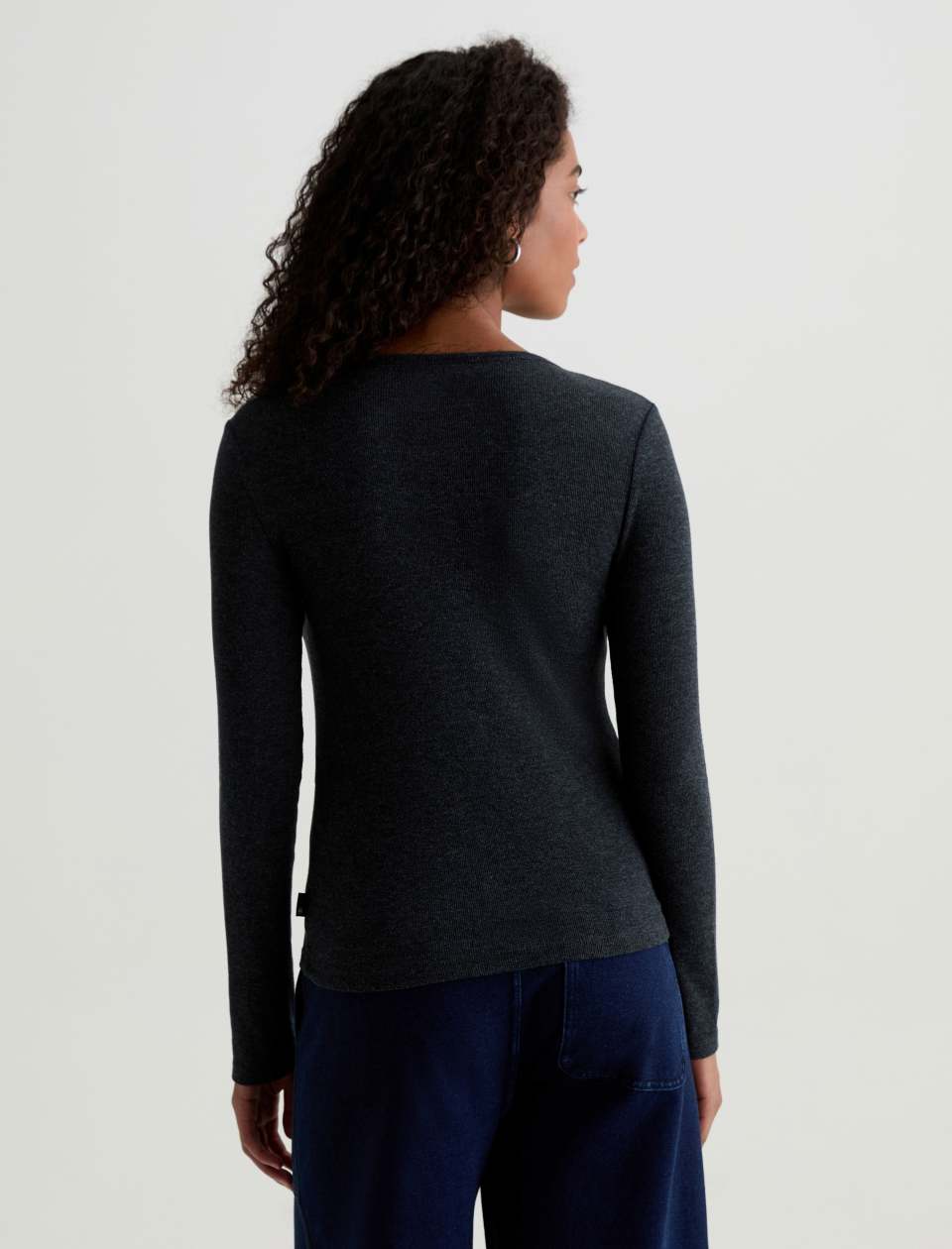 Jessa Long-Sleeve Tee Charcoal