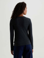 Jessa Long-Sleeve Tee Charcoal