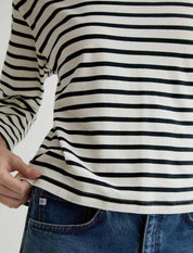 Annie Long-Sleeve Top Blue / White Stripe