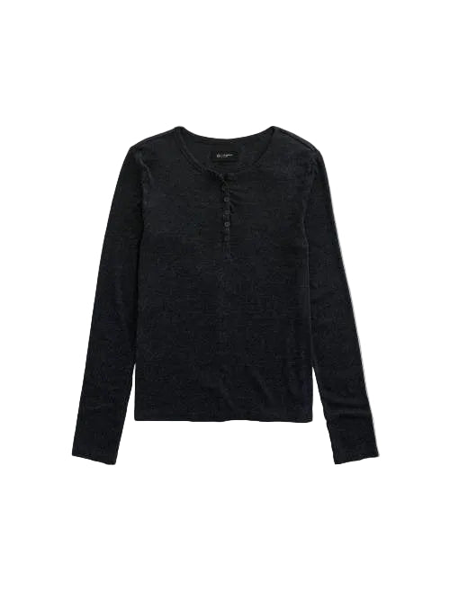 Jessa Long-Sleeve Tee Charcoal