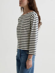 Annie Long-Sleeve Top Blue / White Stripe