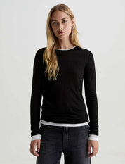 Eleni Long-Sleeve Tee Black And White