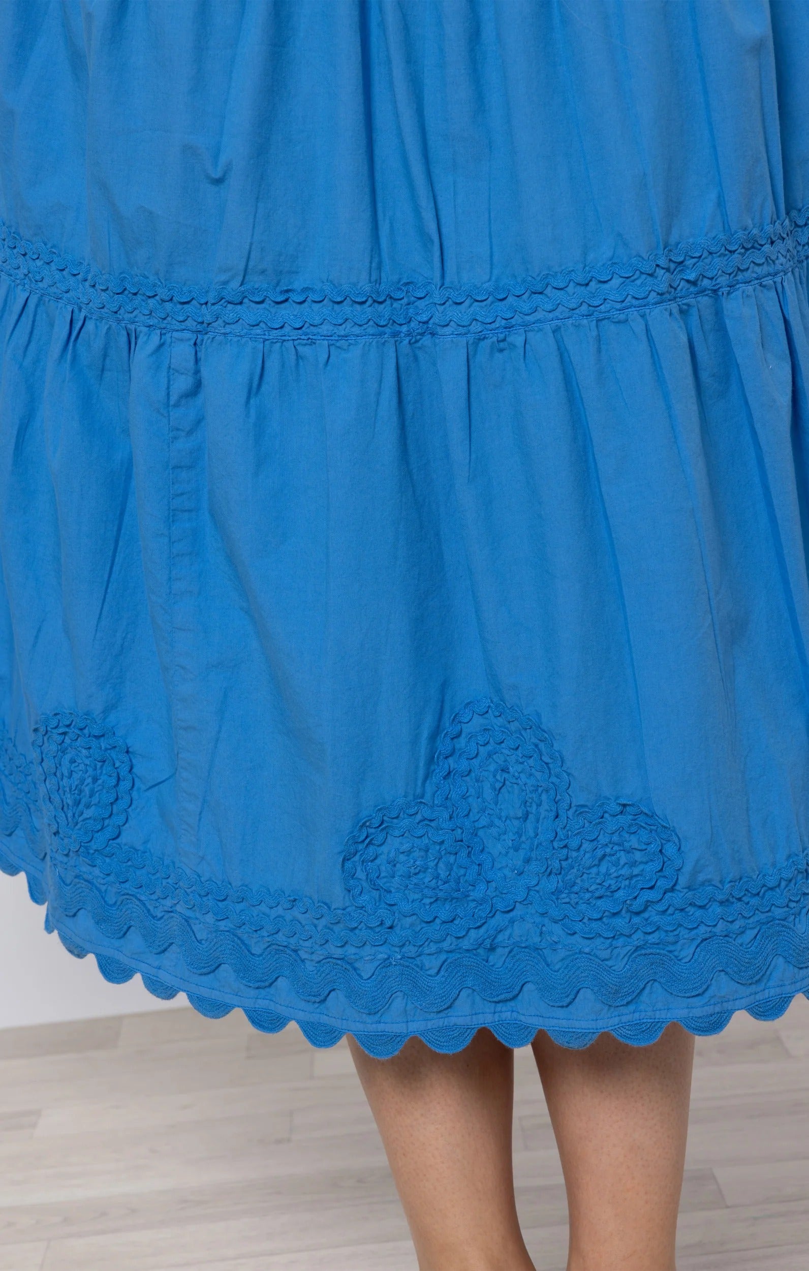 V-Neck Loose Maxi Dress  in Cornflower Blue