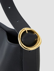 Bucket Bag Seta Leather Black