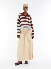 Bleu Sand pleated skirt