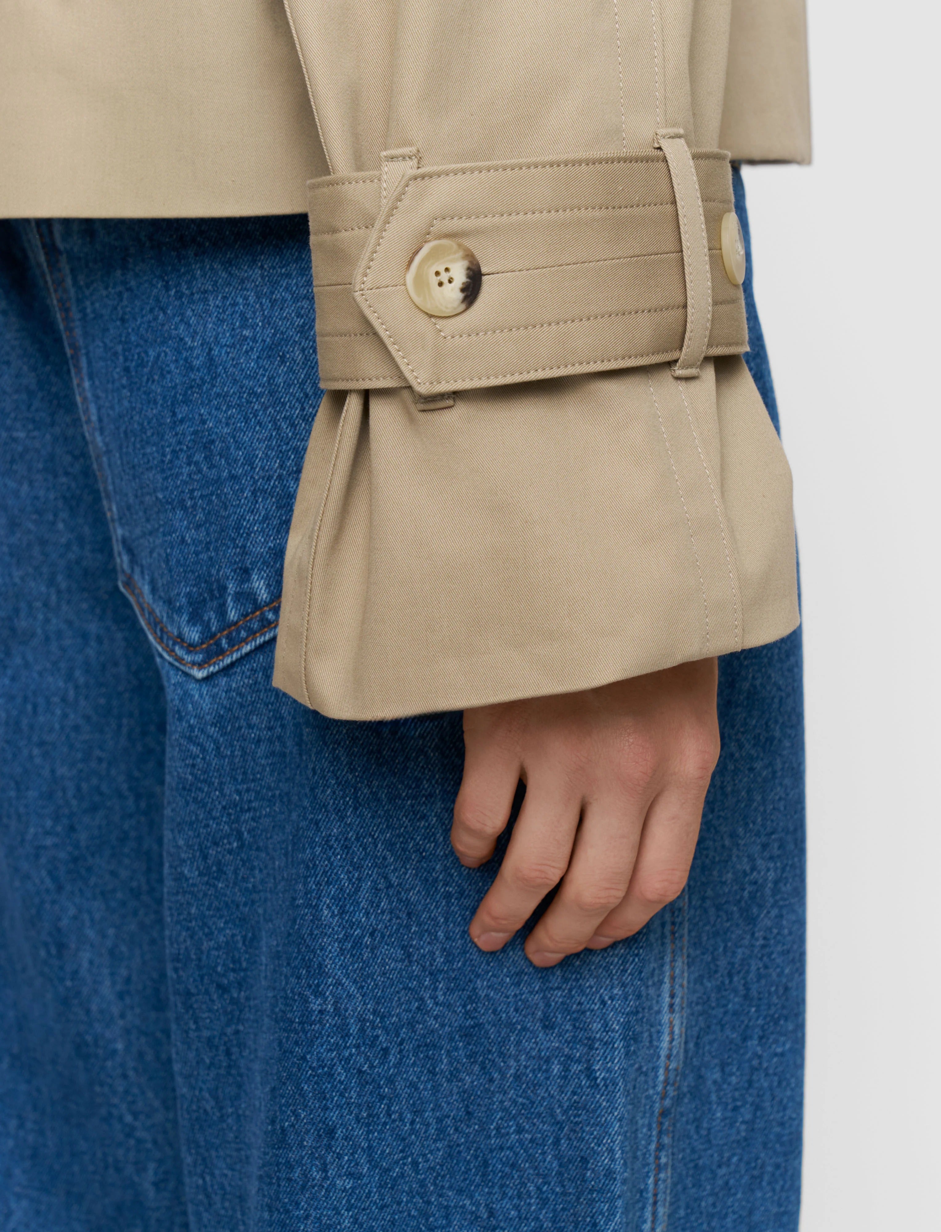 Zago Cotton Trench Jacket Beige