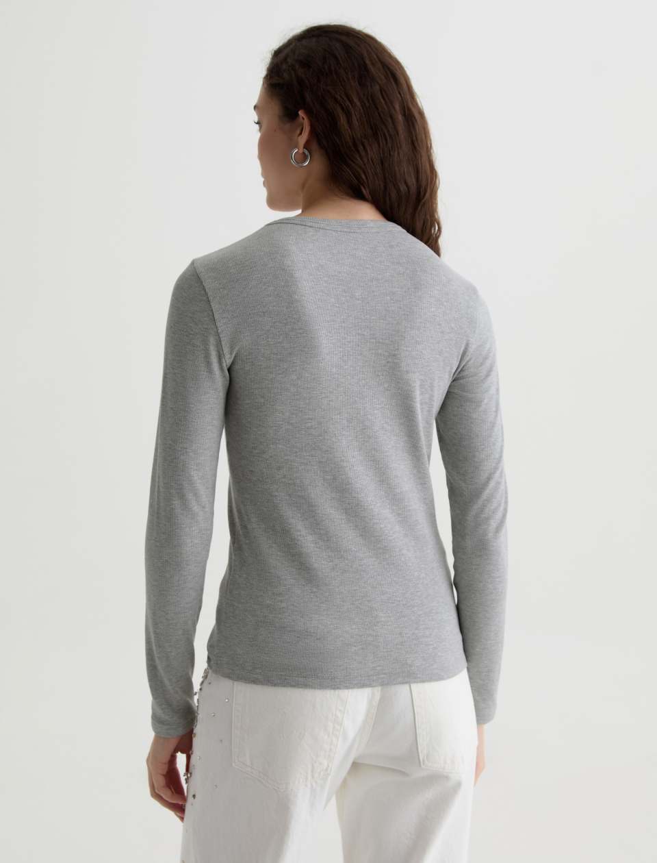 Julia Long-Sleeve Top Heather Grey