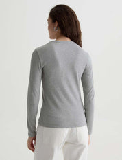Julia Long-Sleeve Top Heather Grey