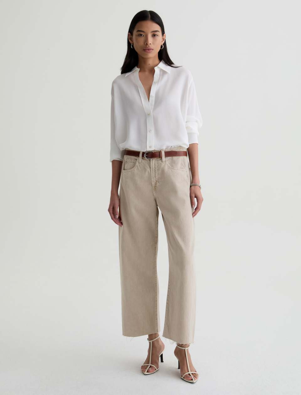 Hattie Crop Jean Light Taupe