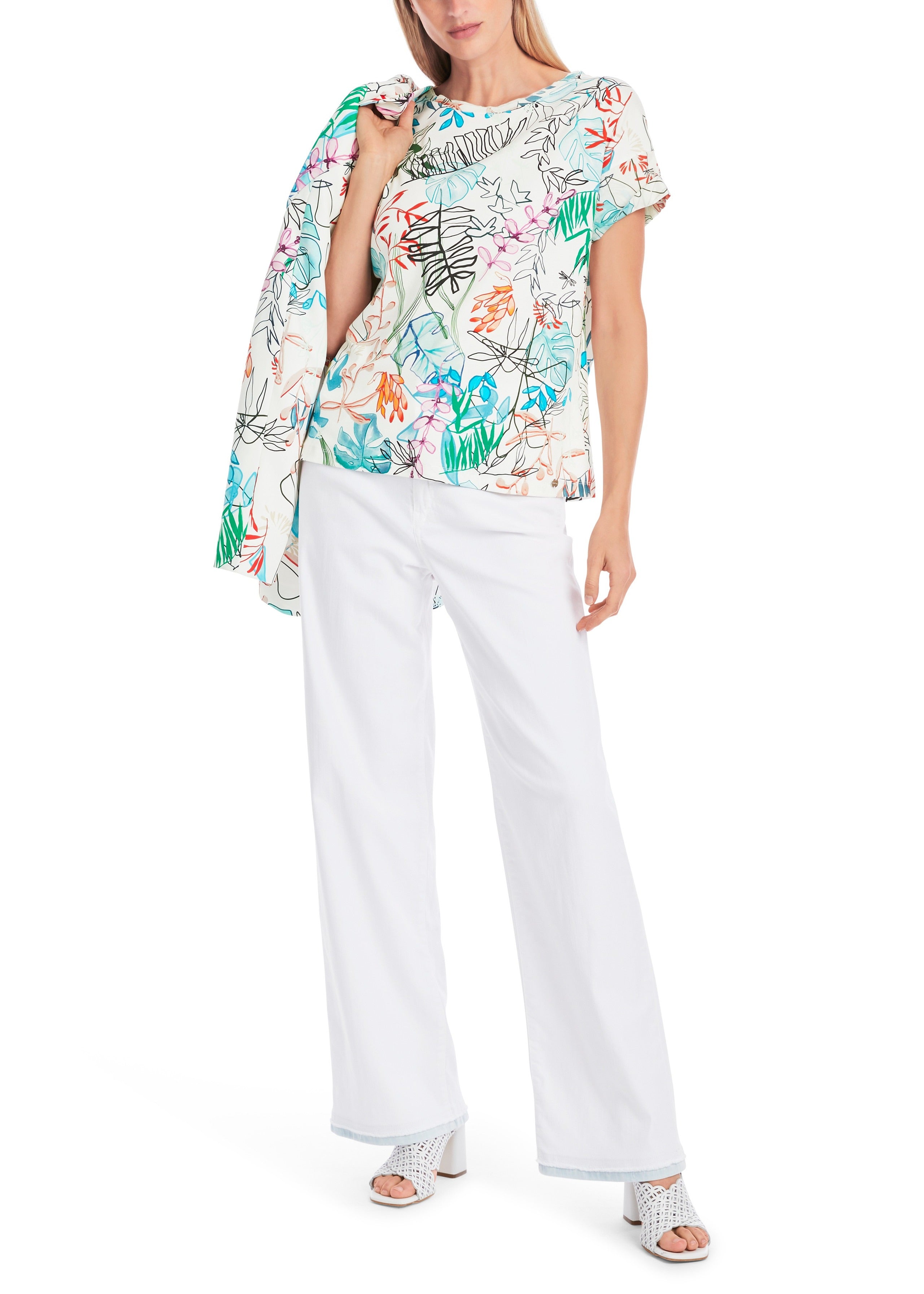 Oversized T-Shirt With Leaf Design