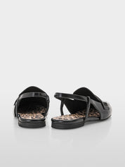 Black Sling Back Flats