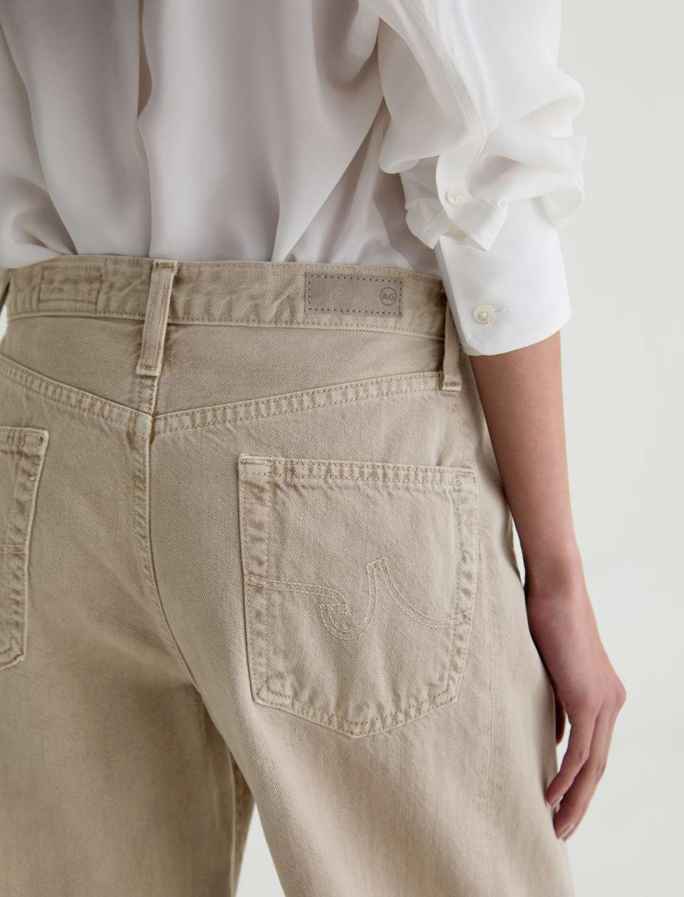 Hattie Crop Jean Light Taupe
