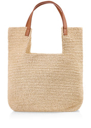 Shopper bag in raffia look