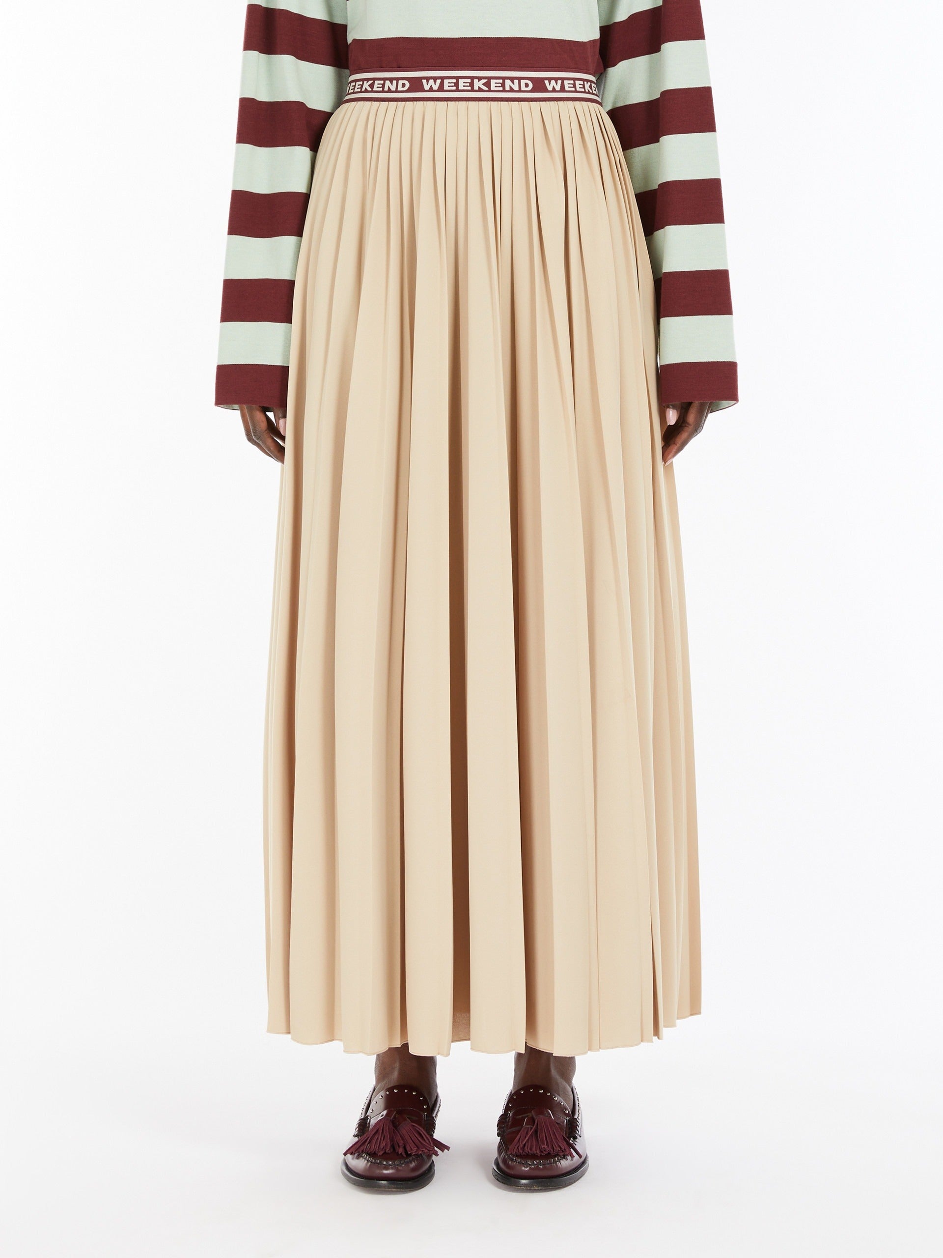 Bleu Sand pleated skirt