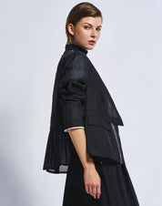 Stand Out Japanese-inspired black organza jacket
