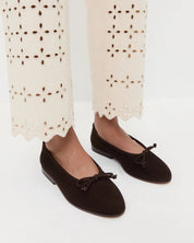 Noelle Brown Suede Ballet Flat