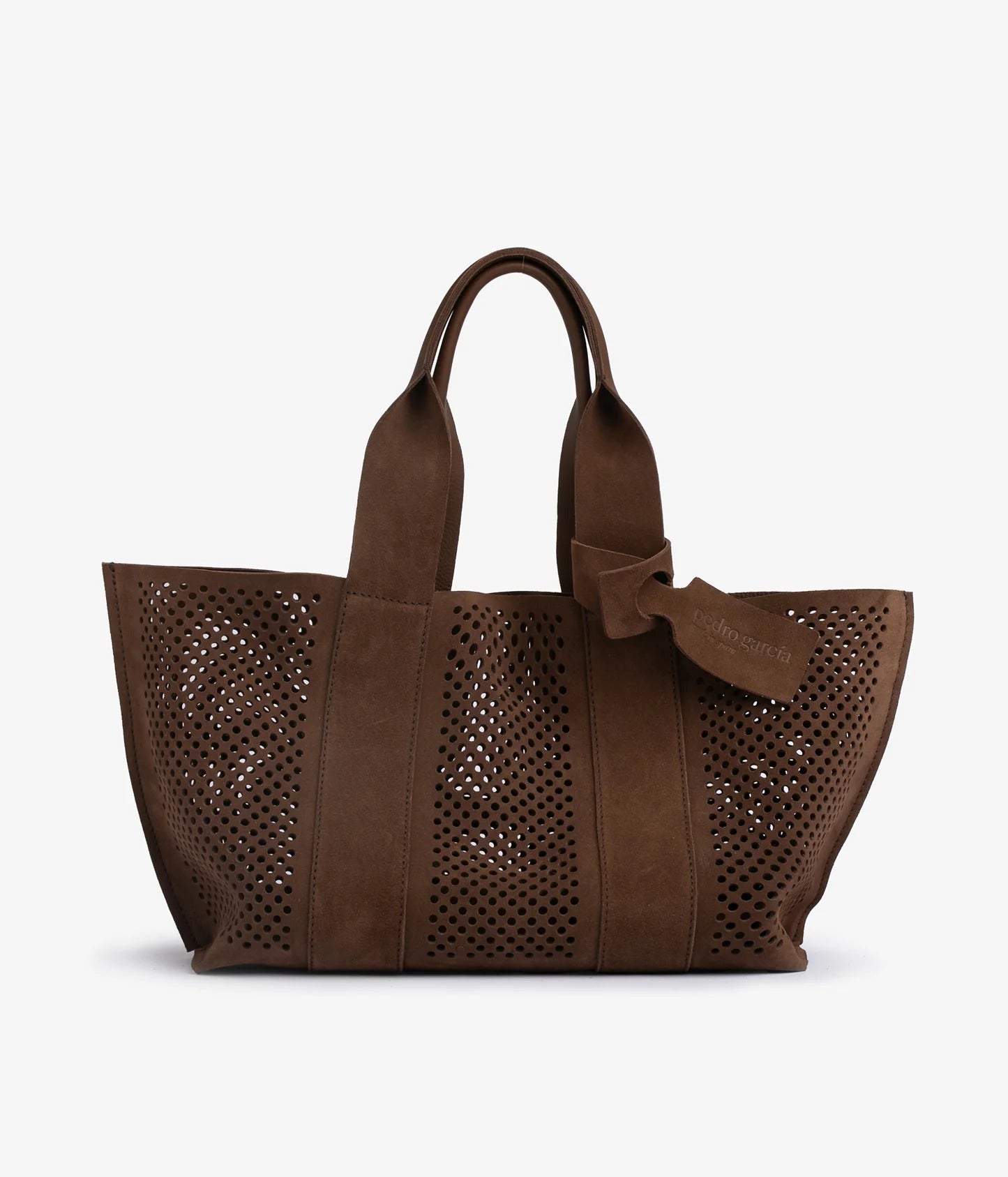 The Perfed Tote Brown Suede
