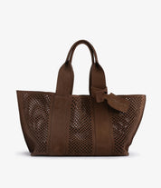 The Perfed Tote Brown Suede