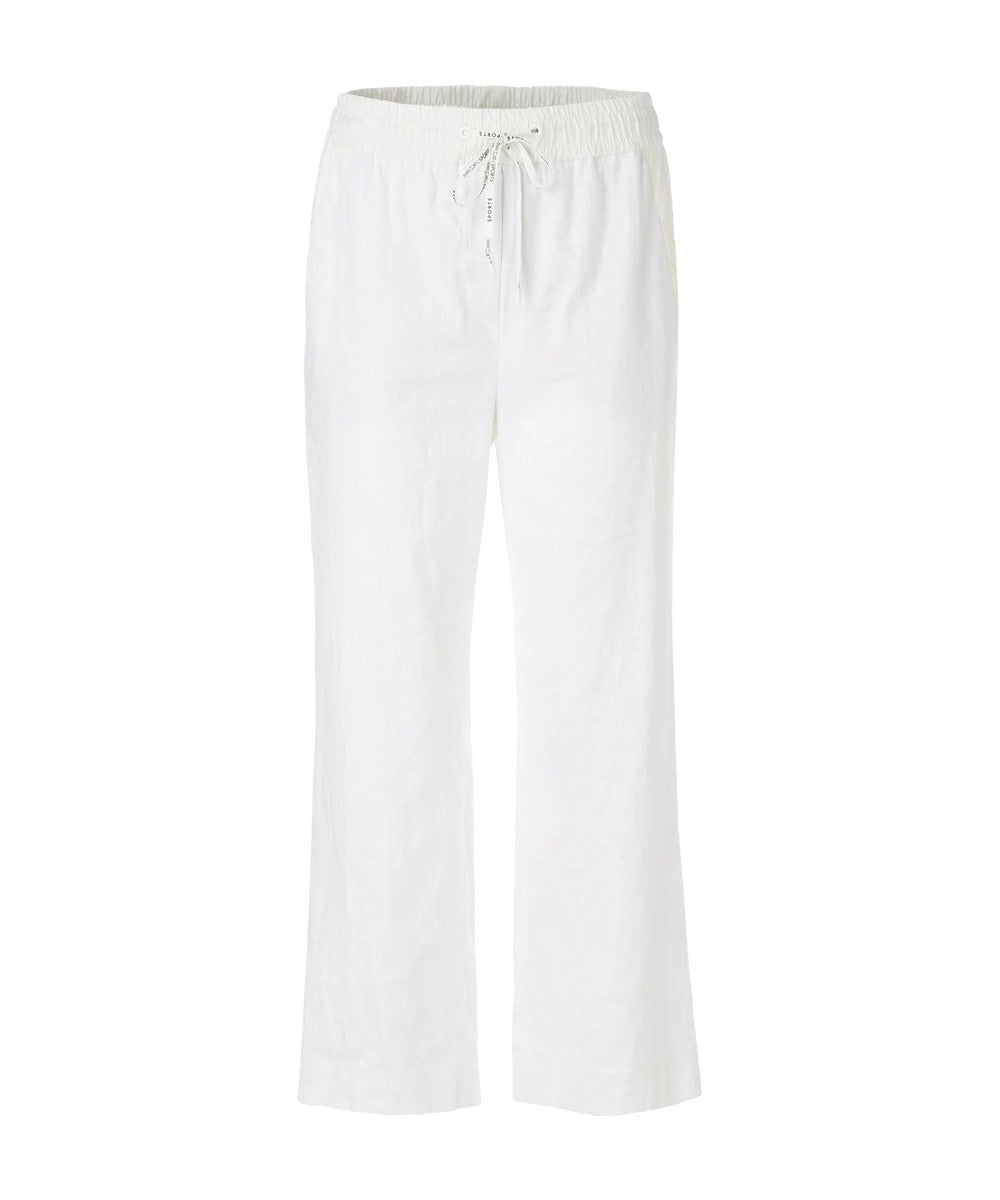Marc Cain Cropped Drawstring Trousers White