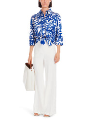 Blue printed blouse