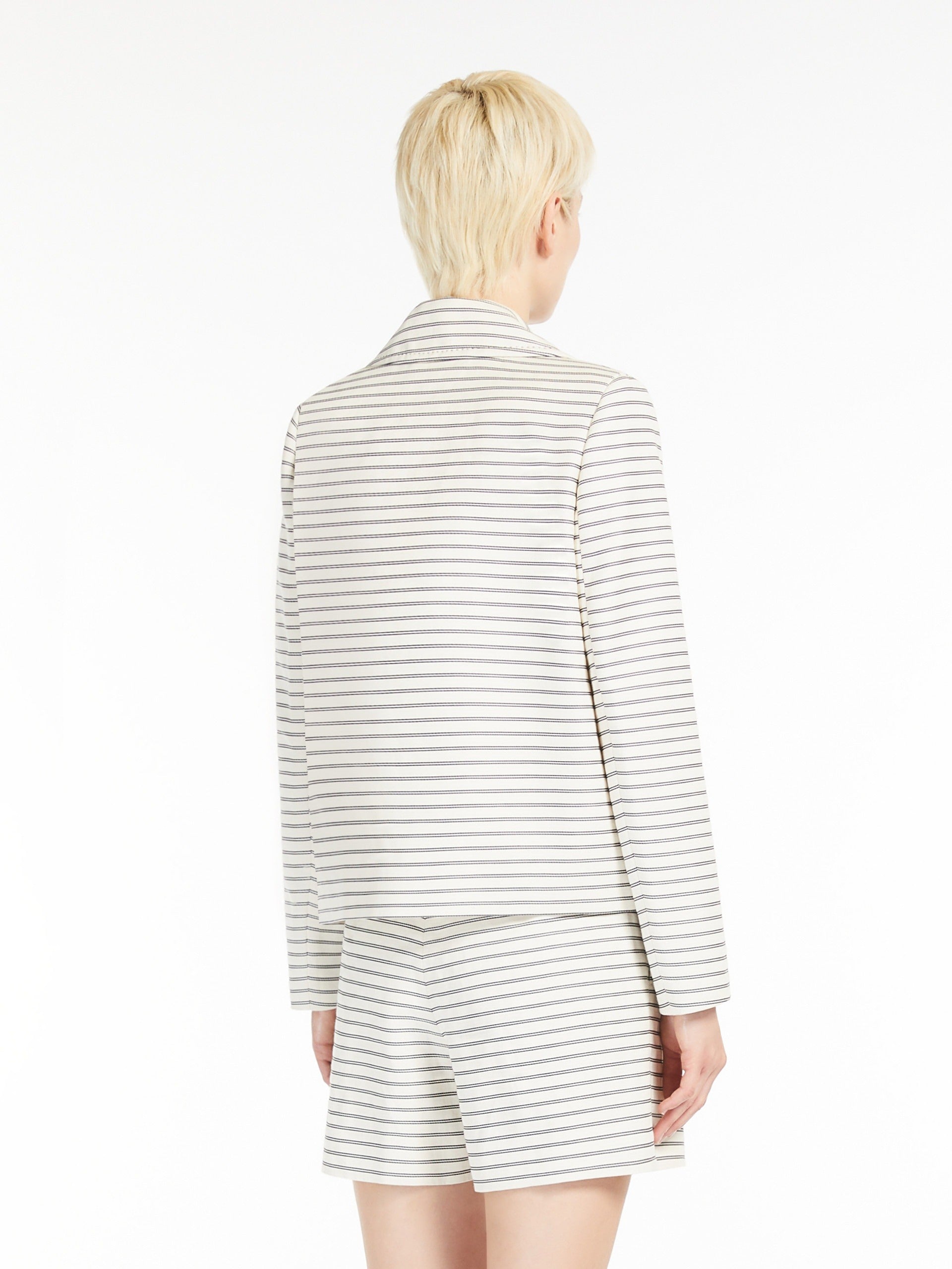 Striped cotton ottoman jacket