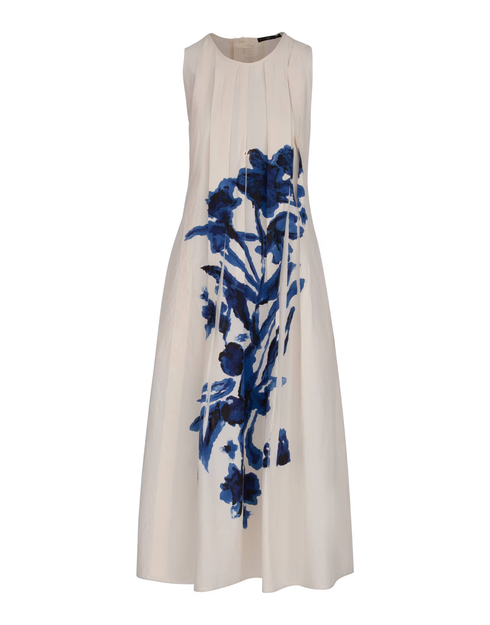Cheerful Pleated midi dress with floral print