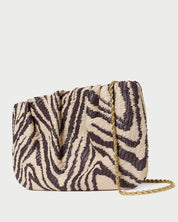 Serena Zebra Gathered Clutch